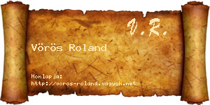 Vörös Roland névjegykártya